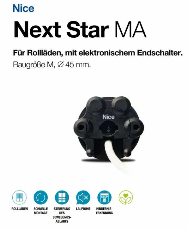 Nice Next Star MA SH Rohrmotor